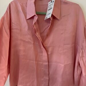 Zara Pink Midi Skirt